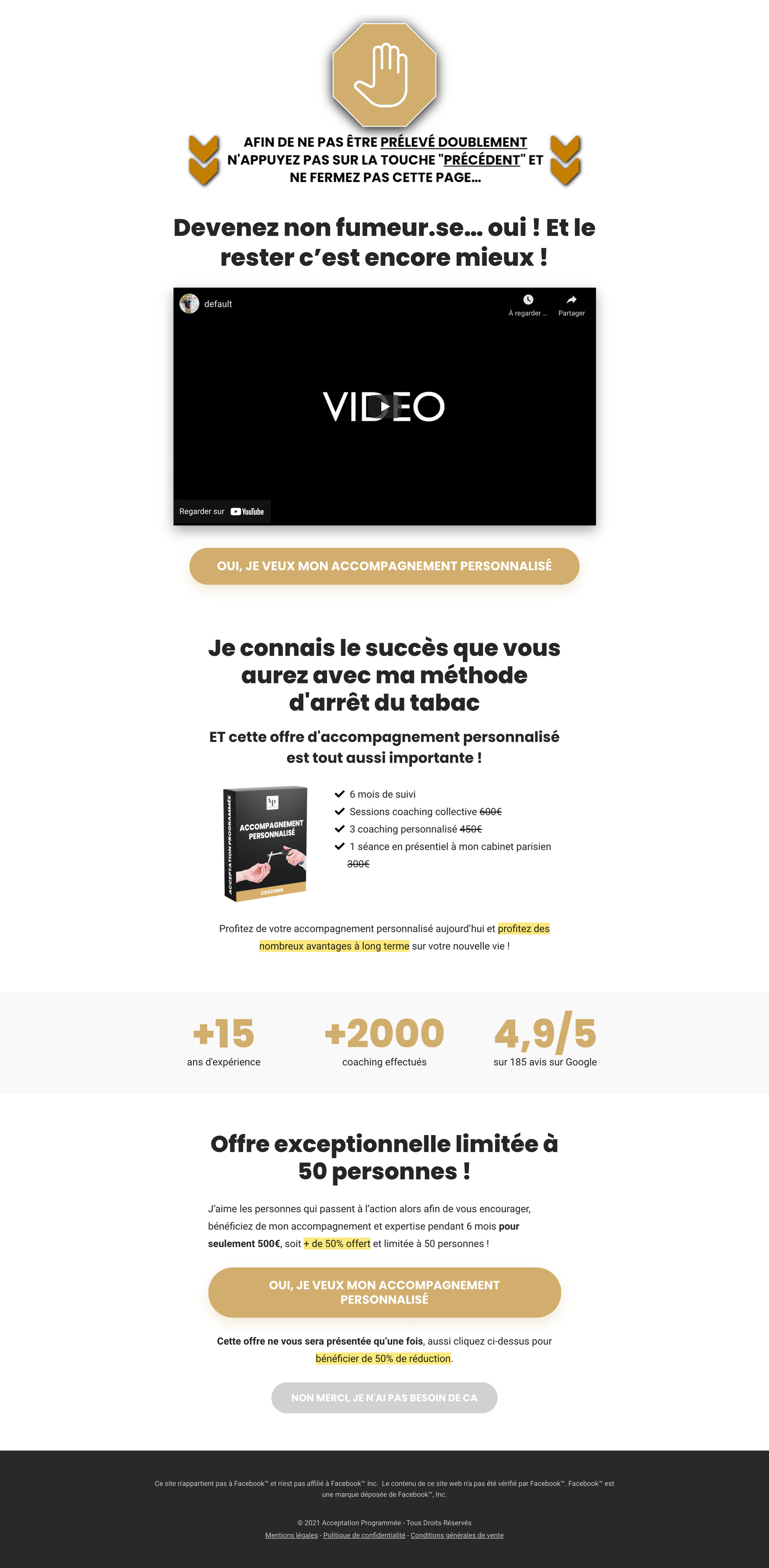 Aperçu d'une page d'upsell de tunnel de vente ELK Agency