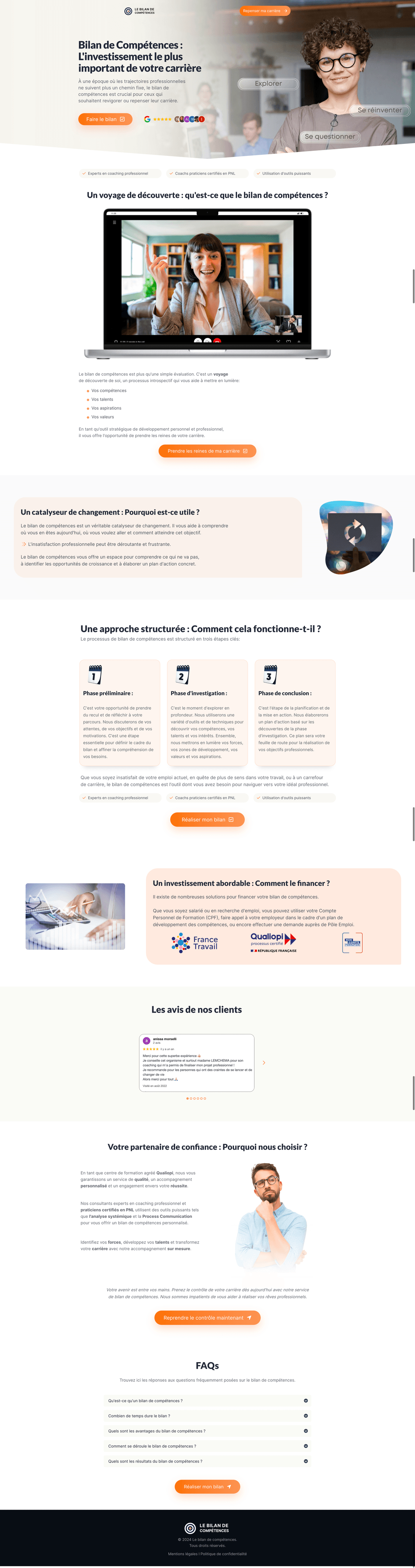 Aperçu du site Coaching Premium